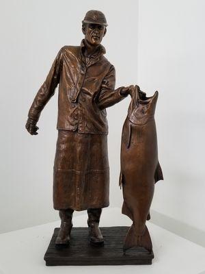 "The Big Catch", Bronze Sculpture by Douglas Granum