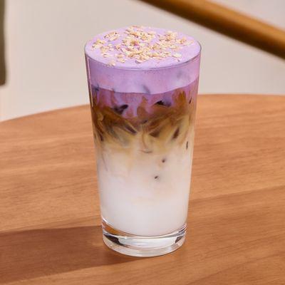 Iced Ube Coconut Macchiato