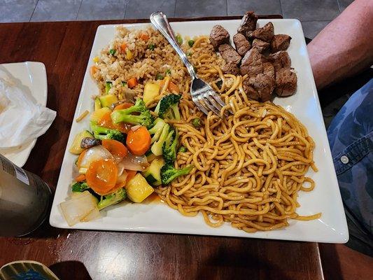 Filet mignon hibachi about $35