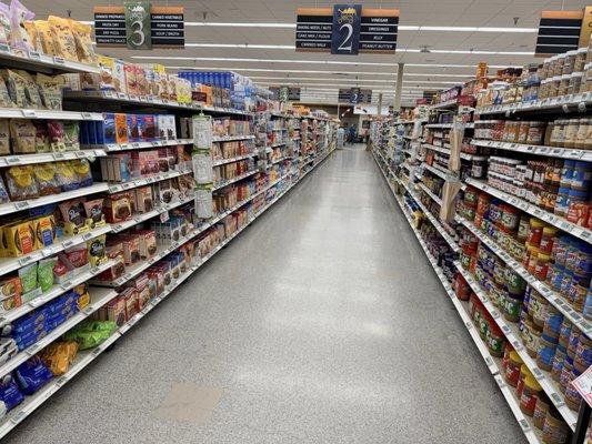 Nice colorful shot of a different row of various items.