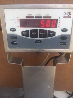 Scale for food industry