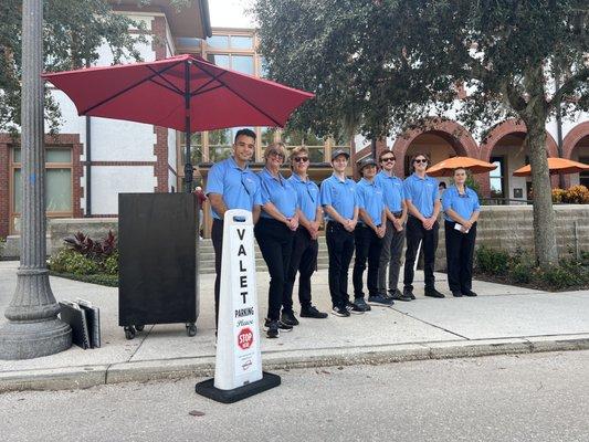 Parking Pros servicing a Gala for 350 at Flagler College in St. Augustine FL