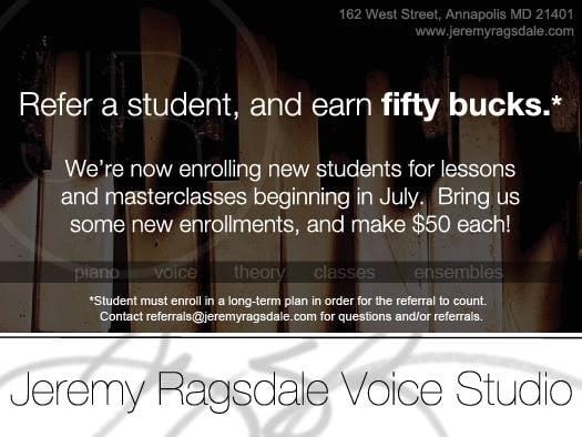 Jeremy Ragsdale Voice Studio