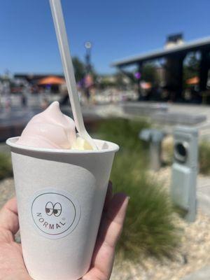 Watermelon and pineapple sorbet -