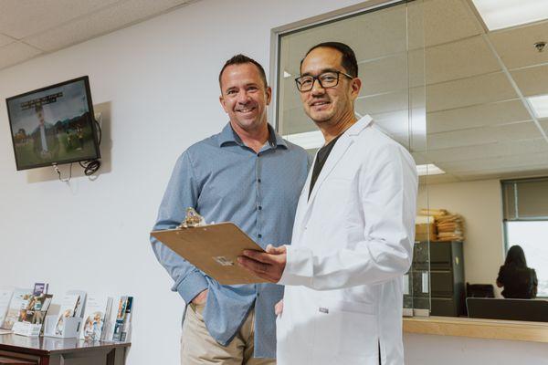 Dr. Shawn Tsuda, bariatric surgeon, and Brian Grace, PA