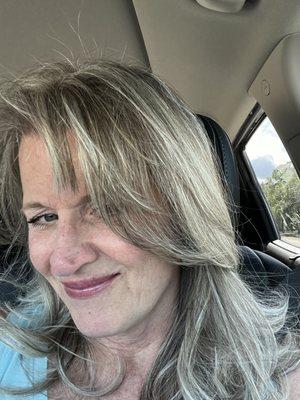 Enough lightening to make me feel and look five years younger, but natural enough to match my skin tone.