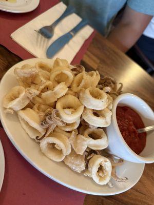 Fried calamari , the sauce is amazing !