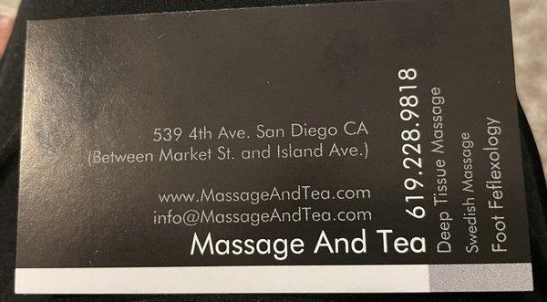 Massage and Tea