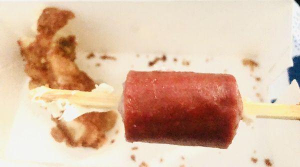 $8 corndog remove the breading you have just a bite of hotdog literally an inch the width of two fingers