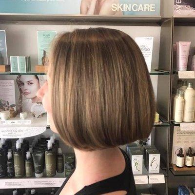 Custom hair cut and balayage by Jayneanne  at The Landings location of Nuovo Salons in Sarasota, FL.