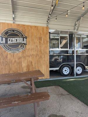 Food truck with seating