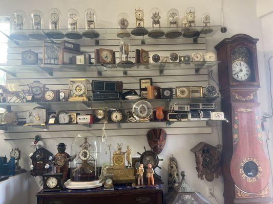 So much variety of clocks all over.
