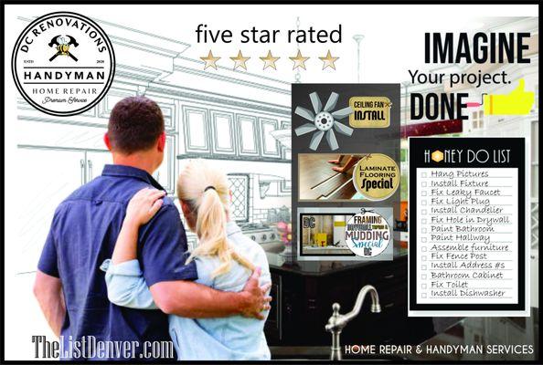 Imagine a professional that does one project at a time.  A company that will treat your home like it's their own.  Call today.