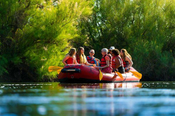 Rafting the Lower Salt River. Easy and family friendly float.