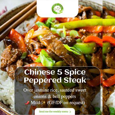 Chinese 5 Spice Peppered Steak