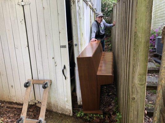 Making a magic to bring the piano in