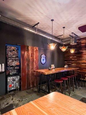 Seating and soda fountain