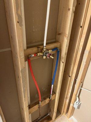 Plumbed in shower, switched from tub combo