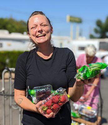 Fresh produce and gratitude  healthy food boxes packed weekly for our Riverside neighbors.