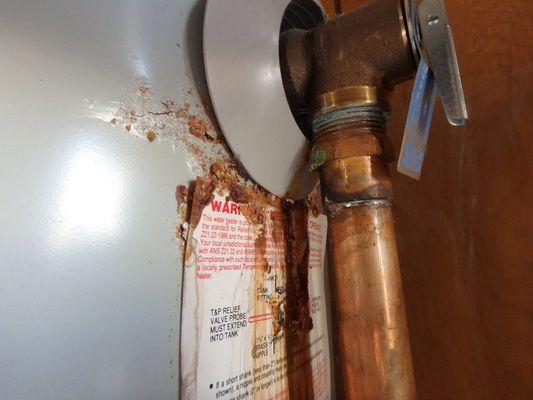 leaking pressure valve.