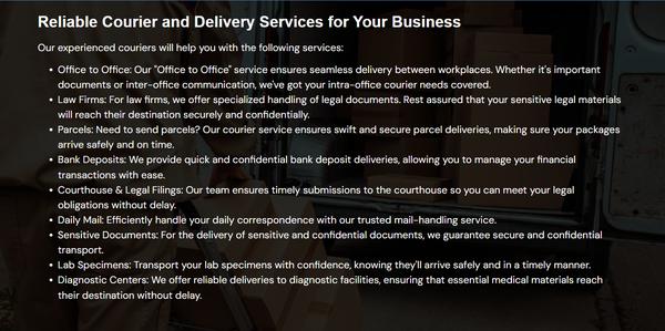 A Fast Trac Courier Service