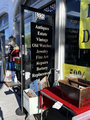 Entrance to the shop