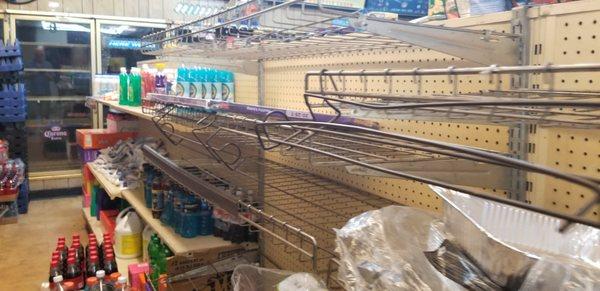 Most store shelves have something on them. Not here.