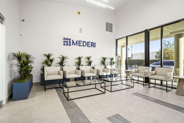 Modern urgent care facility lobby in Glendale California