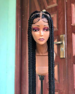 Customized Human Braided lace wigs