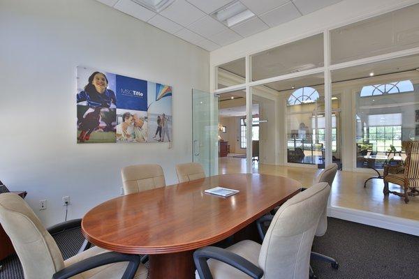 Conference Room of Michael Saunders & Company's Lakewood Ranch Office. Lakewood Ranch Florida Real Estate, Homes, Condos, Lots, and Title.