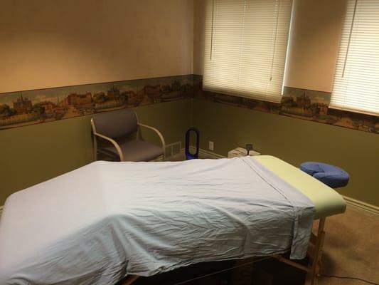 Relax in the massage room.