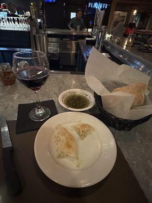 Garlic infused oil.  Very good!