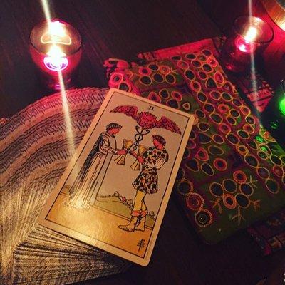 When I work an event, I draw a card for the evening's theme. The 2 of Cups showed me the focus would be on relationships & romance.
