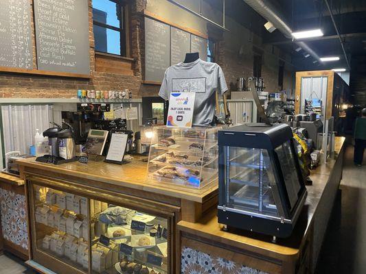 Inside bar, wine, whiskey, ice cream coffee and life music.