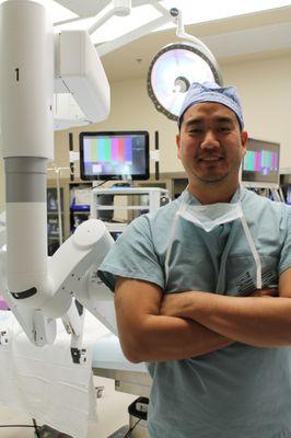 Dr. Shawn Tsuda in the hospital operating room for general surgery