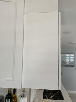 Faux front - nope damaged cabinet they left