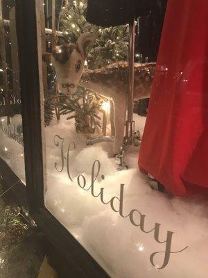 Holiday window scene
