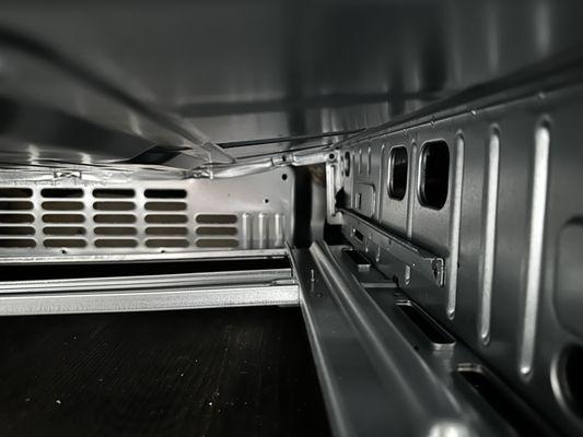 Dent in the lower drawer of my new range.