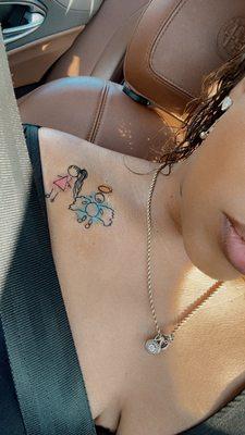 Healing process- I removed the clear dressing after 5 days