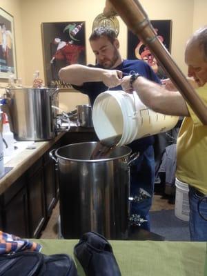 Beer school... in to the boil kettle!