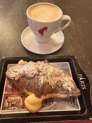 Almond croissant and cafe Breve, was my breakfast this morning. I love going in just to relax and have quiet time.