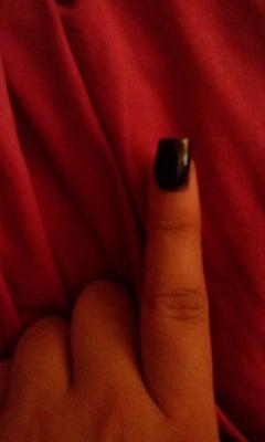 Just  an example of how crooked he left one of my nails