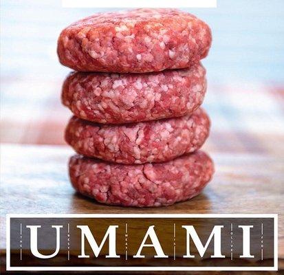Umami Olive fed burgers