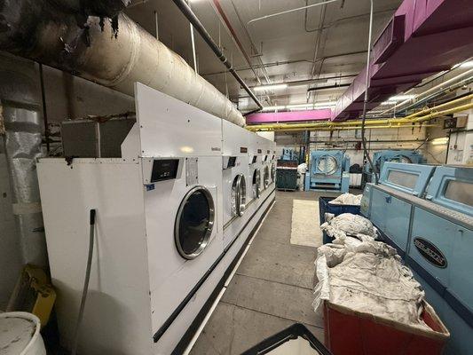 Commercial dryer inspection for test clean from a fire for insurance claim