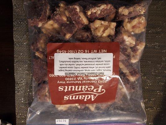 The Half Dipped Peanut Squares are so good that, upon trying them in the parking lot, I turned around and bought two more bags!
