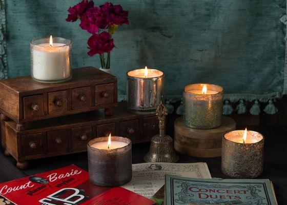 Himalayan Handmade Candles by Himalayan Trading Post Artisan Blown Glass Tumbler Collection
