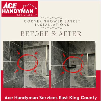 Corner Shower Basket Installations