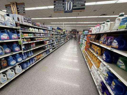 The aisles have a nice separation and good organization.