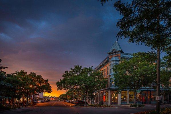 Sunset in Fort Collins, Colorado.