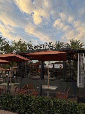 Storefront and seating area